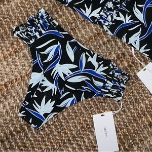 Mikoh Velzyland String Triple Loop Bikini Bottom in Bird of Paradise NWT